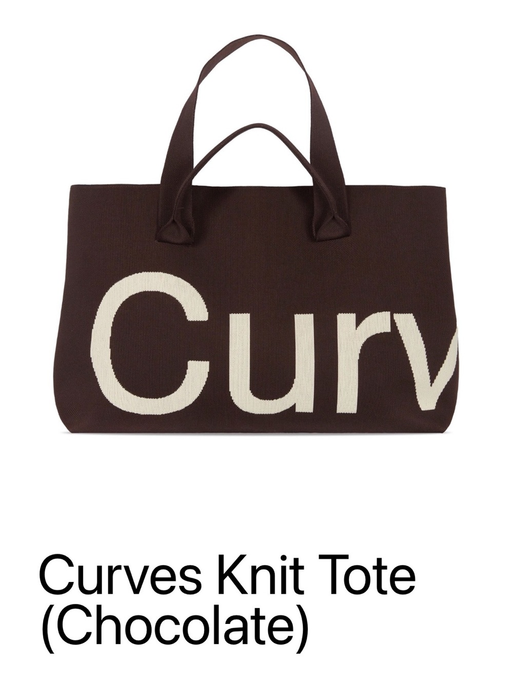 Curves Knit Tote (Chocolate) - Women’s Brown Knit Tote